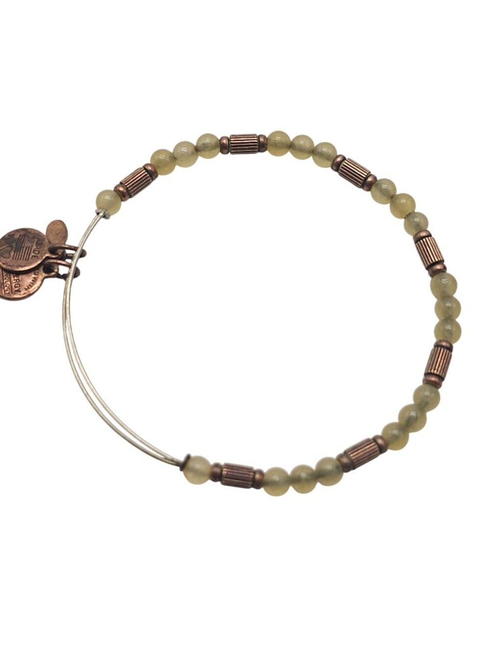 Alex And Ani Lemonade Traveler Carousel Beaded Bangle Bracelet USA Made